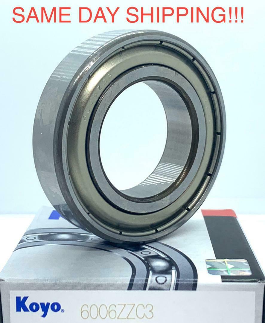2x 6006-ZZ Shielded Ball Bearings - 30x55x13mm, Double Shielded, High Quality By Jsb Great Bearings