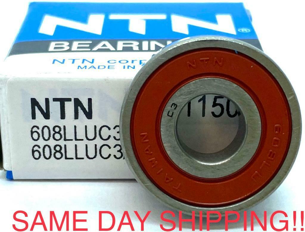 5 Pcs NTN 608LLU Rubber Sealed Deep Grove Ball Bearing 22x8x7mm Made In Japan