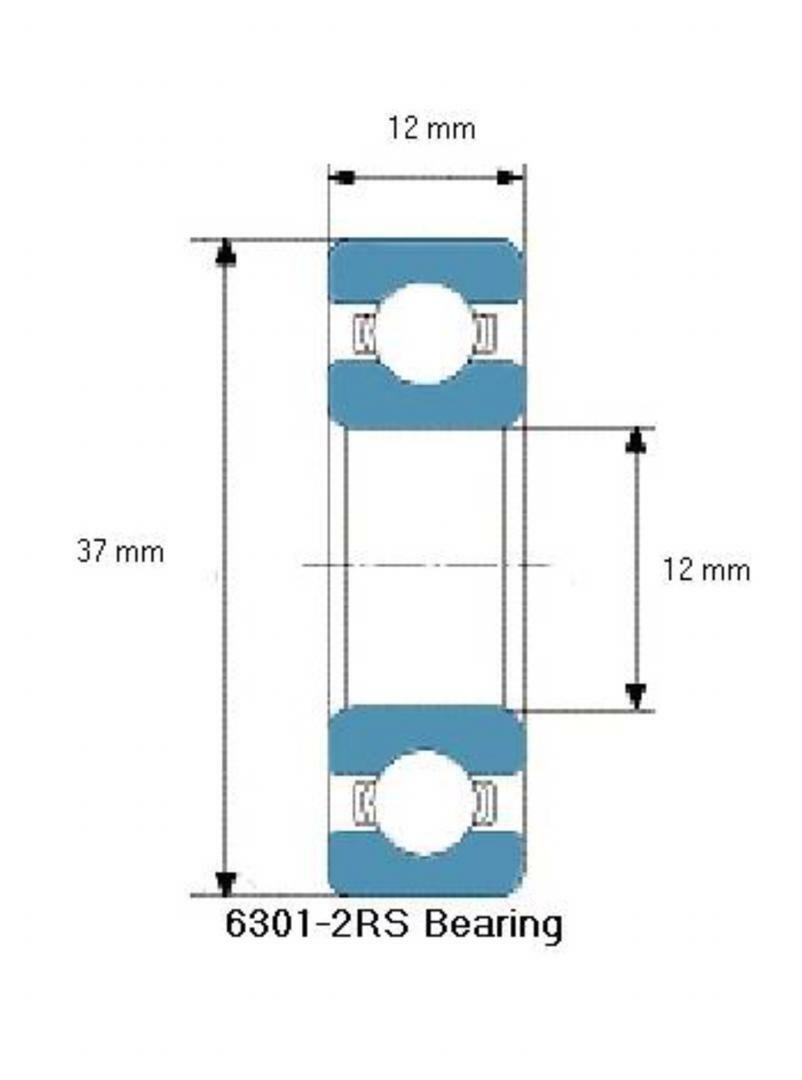 6301 RS Skf 6301 RSH/C3 Deep Groove Ball Bearing 12*37*12 - Image 2