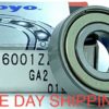 6001 ZZ C3, 2Z, 2RZ, KOYO Deep Groove roller Bearing (=2 SKF, NSK FAG, 9101 KDD)