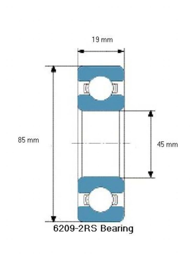 Roulement à Billes 6209 2RS - 2 Pièces - 45x85x19 Mm - Pour Moteur, Machine Industrielle Ou Automobile - Joints Caoutchouc étanches - 6