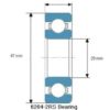 6204 2ZR NIB Fag Bearing 20*47*14 - Image 2