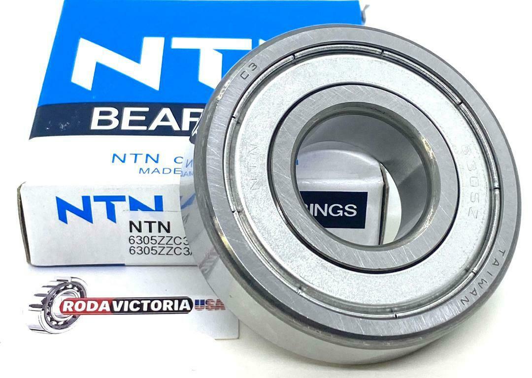 25x62x17 NTN Bearing 6305  2RS/LLU/C3 Rubber Sealed or ZZ/2Z/C3 Metal Shielded 