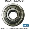 6201-2ZC3 SKF 6201-ZZC3 SKF 6201ZZ C3 Radial Ball Bearing 12X32X10 Made in ITALY