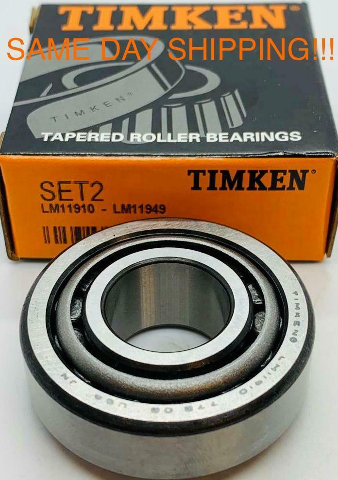 1 Bearing Set LM11949/LM11910 Bearing SET 2 Timken SET2 One