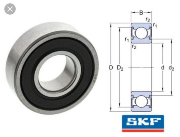 SKF 6004 2RSH C3 Deep Groove Ball Bearing, Rubber Sealed 20x42x12 mm - Image 2