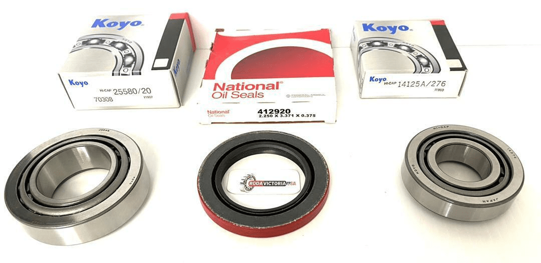 4 Sets Boat Trailer Bearing Kits - For 5200-7000 Lb Tandem Axles, D42 Spindle (Includes Bearings 25580 14125A, Seals 10-36, Caps)