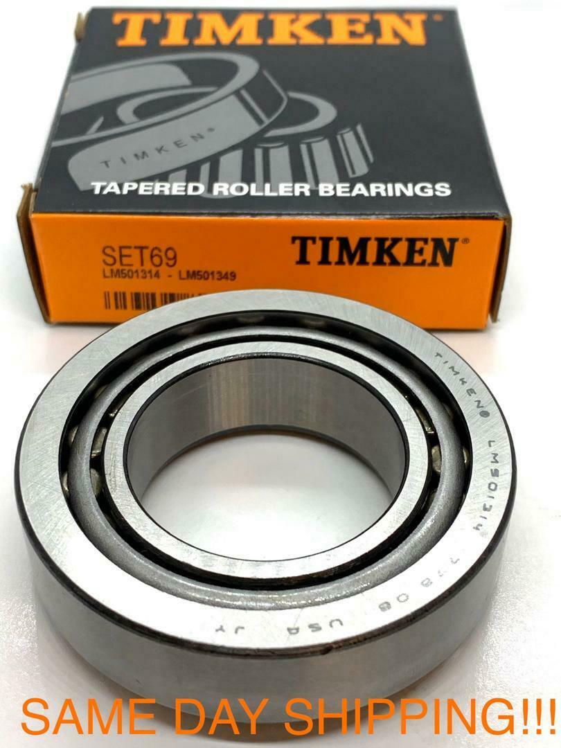 TIMKEN CUP & CONE BEARING LM501349 & LM501314 SET 69 SAME DAY SHIPPING 