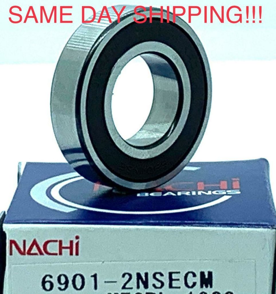 10 Cuscinetti A Sfere 6901-2RS – Doppio Sigillo, Scanalatura Profonda