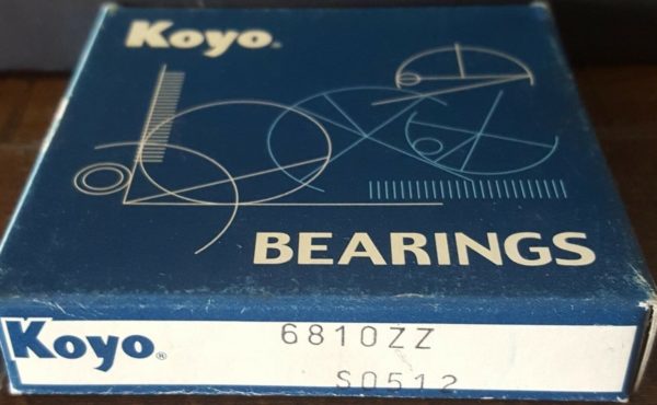 KOYO 6810 ZZ Deep Groove Ball Bearing, Metal Shielded 50x63x7 mm