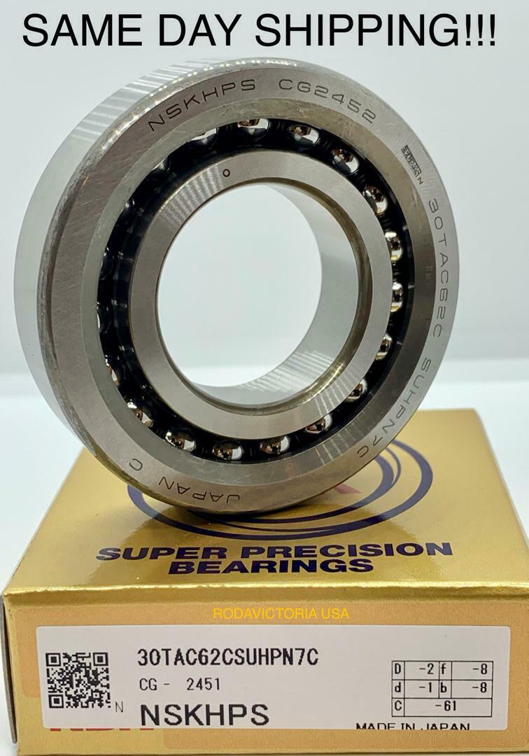 thumbnail image 2 of NSK Super Precision Ball Screw Bearing – 30TAC62BSUC10PN7B (30TAC62B), Made In Japan 2 of 5