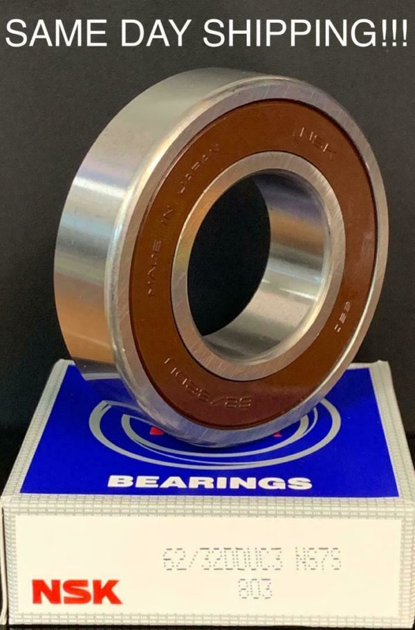 NSK 62/32DDU C3 Deep Groove Ball Bearing, Rubber Sealed 32x65x17 mm - Image 2