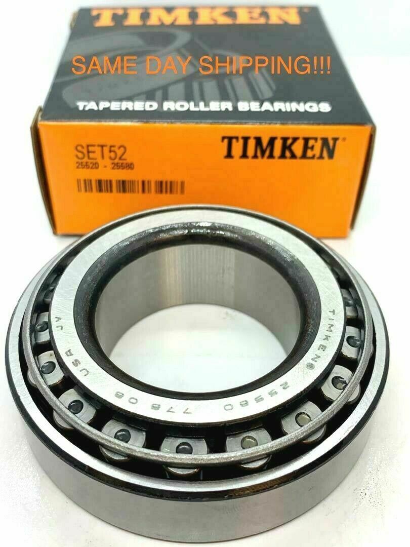 QJZ Tapered Roller Bearing Set Cone 12580 Cup 12520 – 0.8125x1.938x0.7813 Inch Chrome Steel