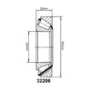 ZEN 32206 TAPERED ROLLER WHEEL BEARING 30x62x21.25mm - Image 2