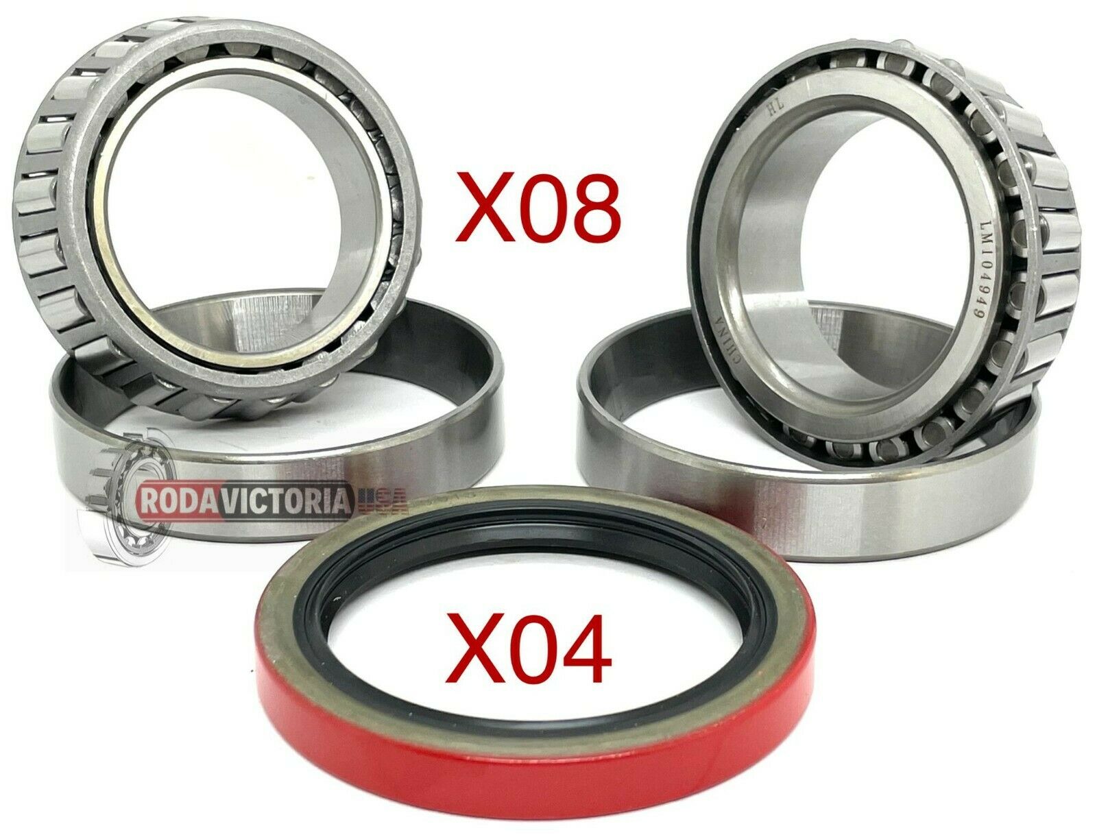 Bobcat Axle Bearing and Seal Kit 873 Skid Steer Race Front Rear Inner Outer 