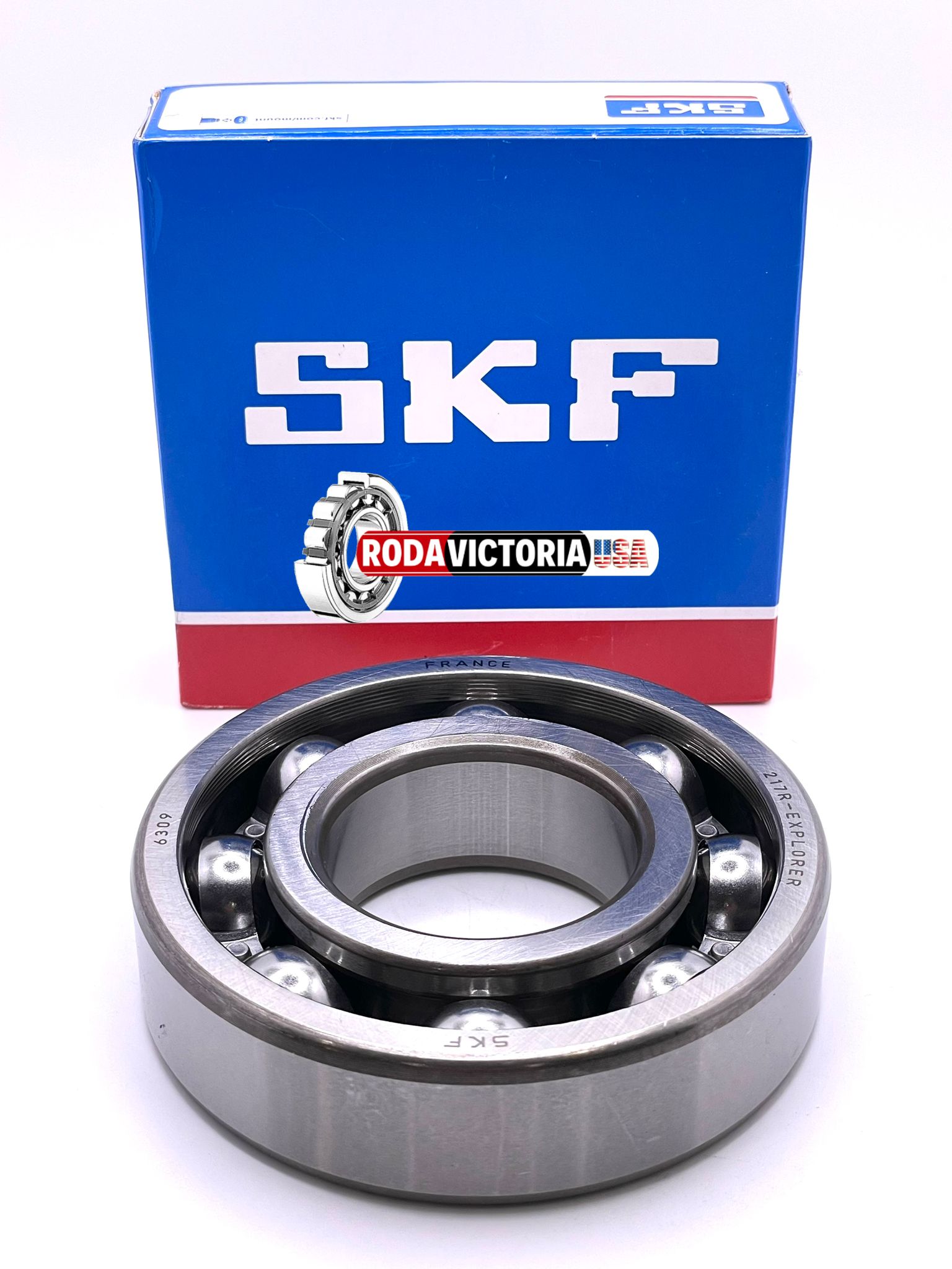 SKF 6309-2RS1 C3 Deep Groove Ball Bearing, Rubber Sealed, 45x100x25 Mm, Made In Sweden