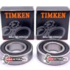 (2PACK) USA Brand TIMKEN 6004-2RS C3 20x42x12mm Double Rubber Seal Bearings