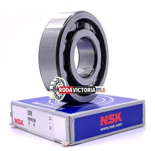 NSK 6306 DEEP GROOVE BALL BEARING, OPEN NO SEALS 30x72x19mm