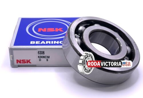 NSK 6306 DEEP GROOVE BALL BEARING, OPEN NO SEALS 30x72x19mm