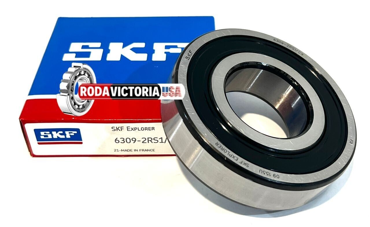 SKF 6309-2RS1 DEEP GROOVE BALL BEARING, RUBBER SEALED 45x100x25 Mm ...