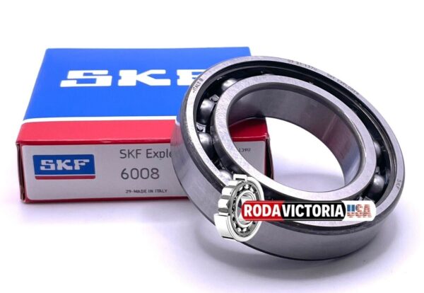 SKF 6008 DEEP GROOVE BALL BEARING, OPEN TYPE, NO SEALS 40x68x15 mm