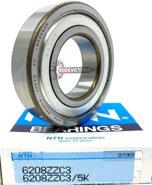 NTN JAPAN 6208 ZZ C3/5K Deep Groove Ball Bearing, Metal Shielded 40x80x18 mm