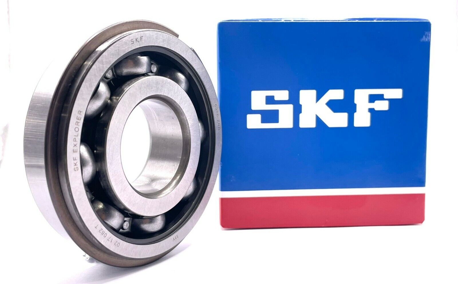 6306-ZNR Deep Groove SKF Shielded Bearing W/Snap Ring 30x72x19mm 6306 ...