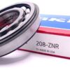 SKF 208 ZNR Ball Bearing, Metal Shelded ONE Side + Snap Ring Max. Load 40x80x18