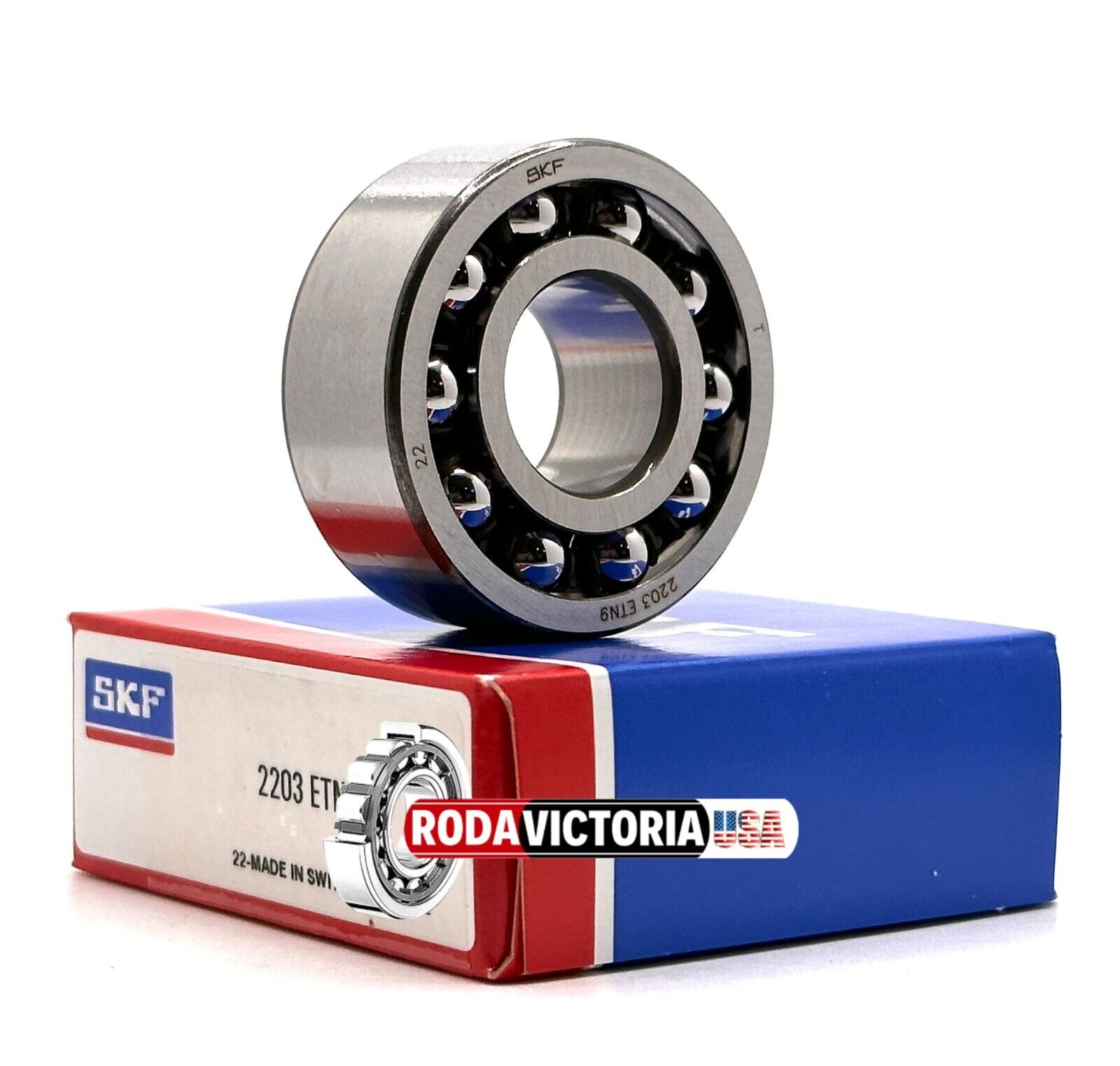 5204-2RS Double Row Angular Contact Ball Bearing - 20x47x20.6mm With Seals