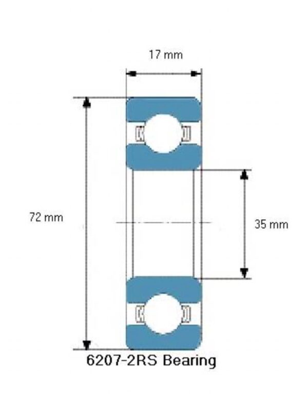 SKF 6207-2RS1 C3 Deep Groove Ball Bearings 35x72x17 mm 6207 DDU 100% GENUINE SKF - Image 2