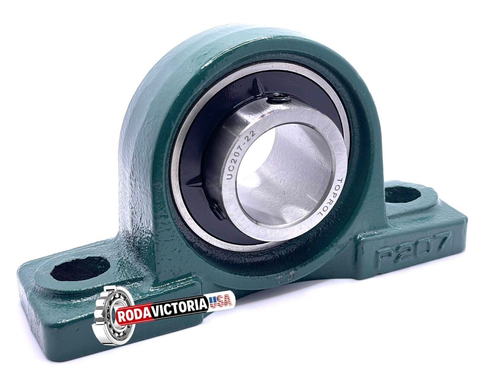 4 Paliers à Semelle UCP207-22 - Alésage 1-3/8", Auto-aligneurs, 2 Boulons, Neufs