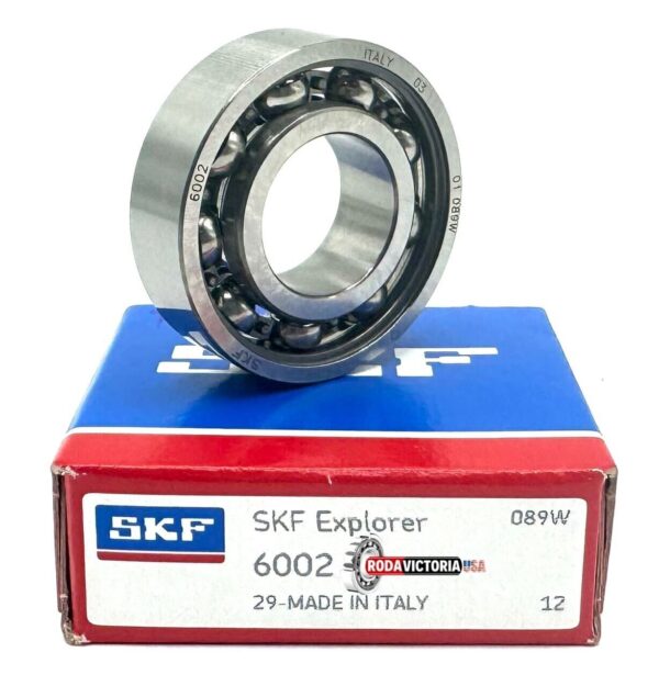 SKF 6002 DEEP GROOVE BALL BEARING, OPEN TYPE, NO SEALS 15x32x9 mm