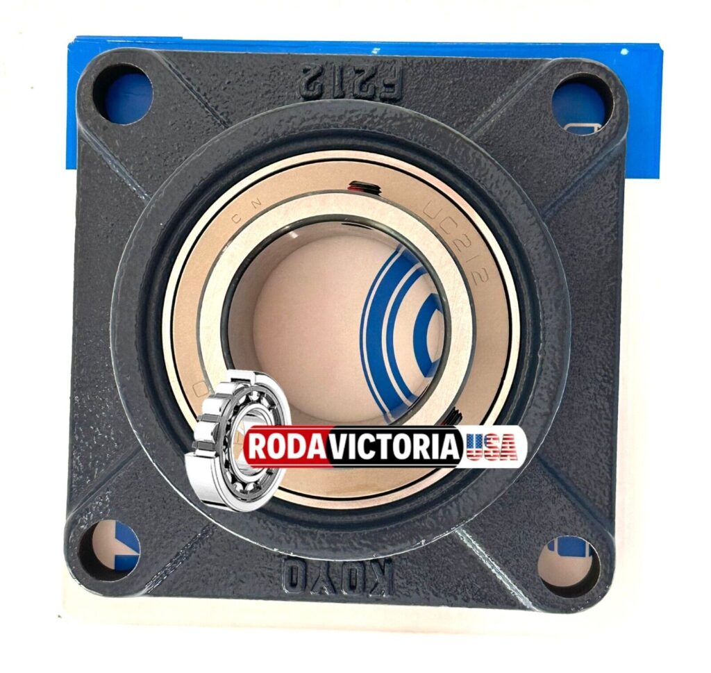 thumbnail image 2 of UCF212-38 4-Bolt Flange Bearing - 2-3/8" Bore Cast Iron Housing With Double Seals 2 of 6