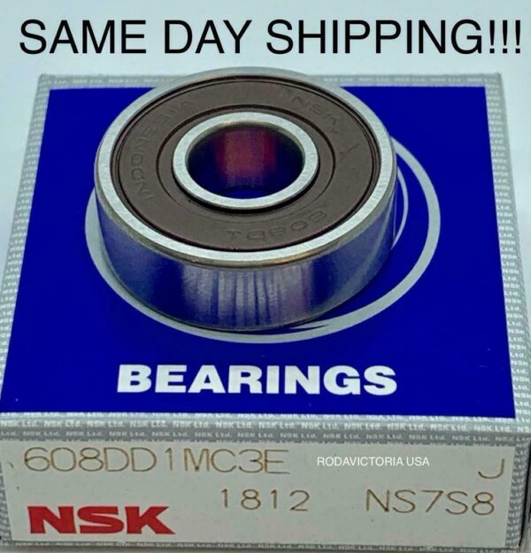 NSK 608VV C3 Deep Groove Bearing Miniature 8x22x7mm 608VV 608-2RS 608DDU - Image 3