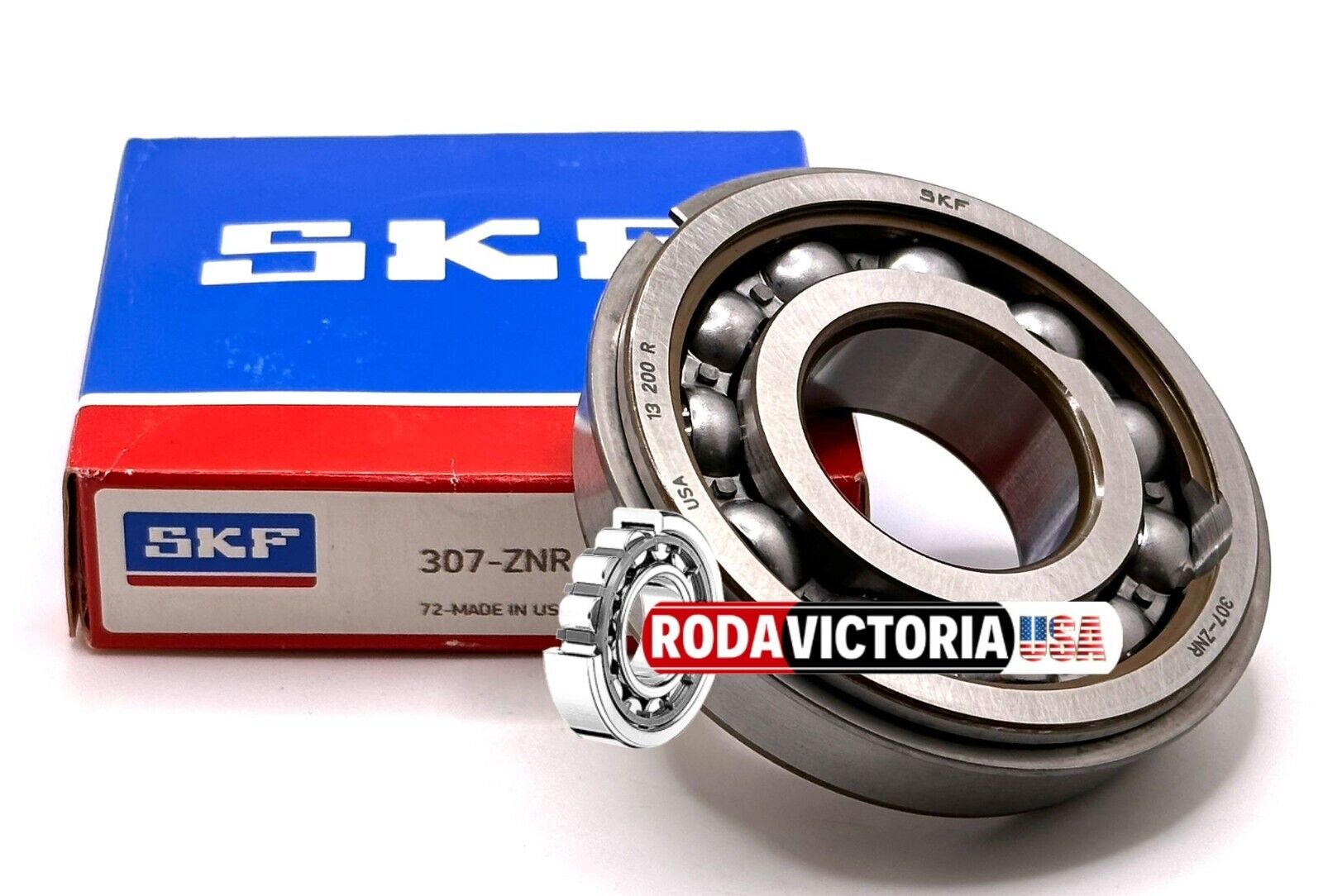 6205 ZNR Shielded Bearing with snap ring groove + a snap ring 25x52x15 -  Rodavictoria USA