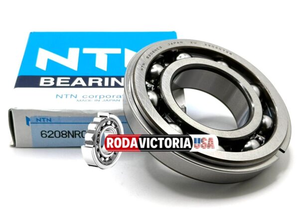 NTN JAPAN 6208 NR C3 Deep Groove Ball Bearing, Open, No Seals + Snap Ring 40x80x18 mm