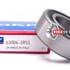 SKF 63006 2RS Deep Groove Ball Bearing, Rubber Sealed 30x55x19 mm
