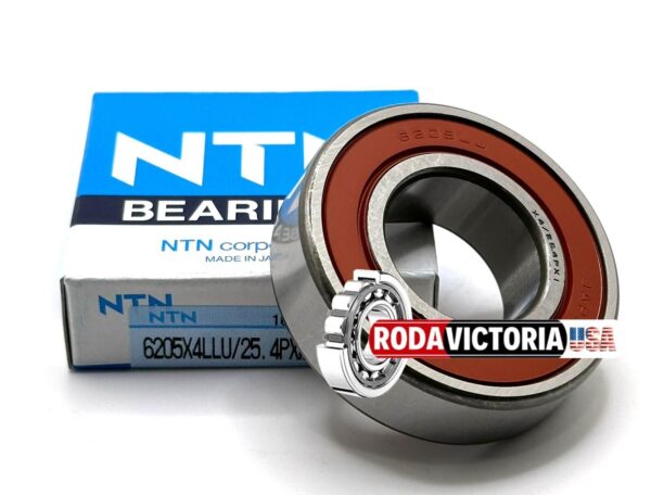 NTN JAPAN 6205 LLU 25.4 BALL BEARING RUBBER SEALED SPECIAL BORE 1” (25.4x52x15)m