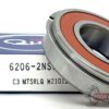 NACHI JAPAN 6206 2NSE NR C3 BEARING SNAP RING 30x62x16 mm 6206 -2RSNR