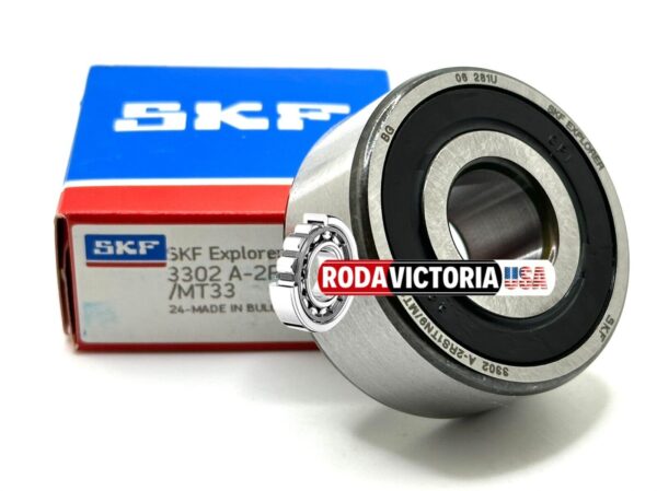 SKF 3302 A 2RS1TN9/MT33 Angular Contact Ball Bearing, Rubber Sealed 15x42x19 mm