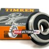 TIMKEN 6200 2RS NR BALL BEARING, RUBBER SEALED + SNAP RING 10x30x9mm