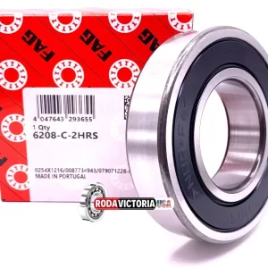 FAG 6208 2RS DEEP GROOVE BALL BEARING, RUBBER SEALED 40x80x18mm.