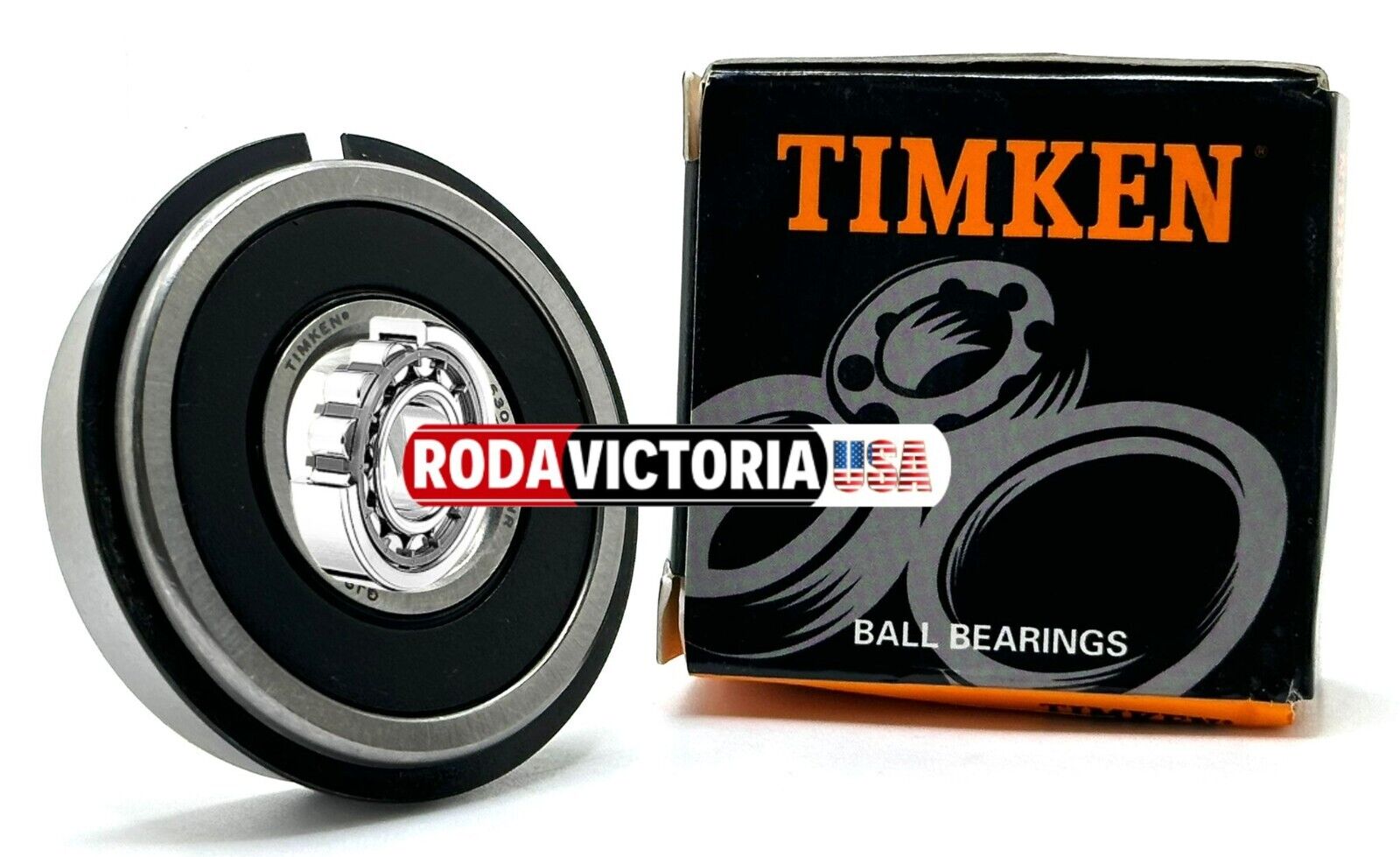 TIMKEN 6304 2RS NR BALL BEARING, RUBBER SEALED + SNAP RING 20x52x15mm - Image 2