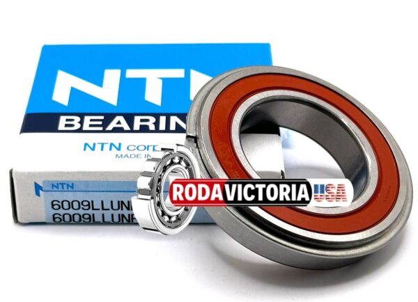 NTN JAPAN 6009 LLU NR Deep Groove Ball Bearing, Rubber Sealed + Snap Ring 45x75x16mm 2RSNR