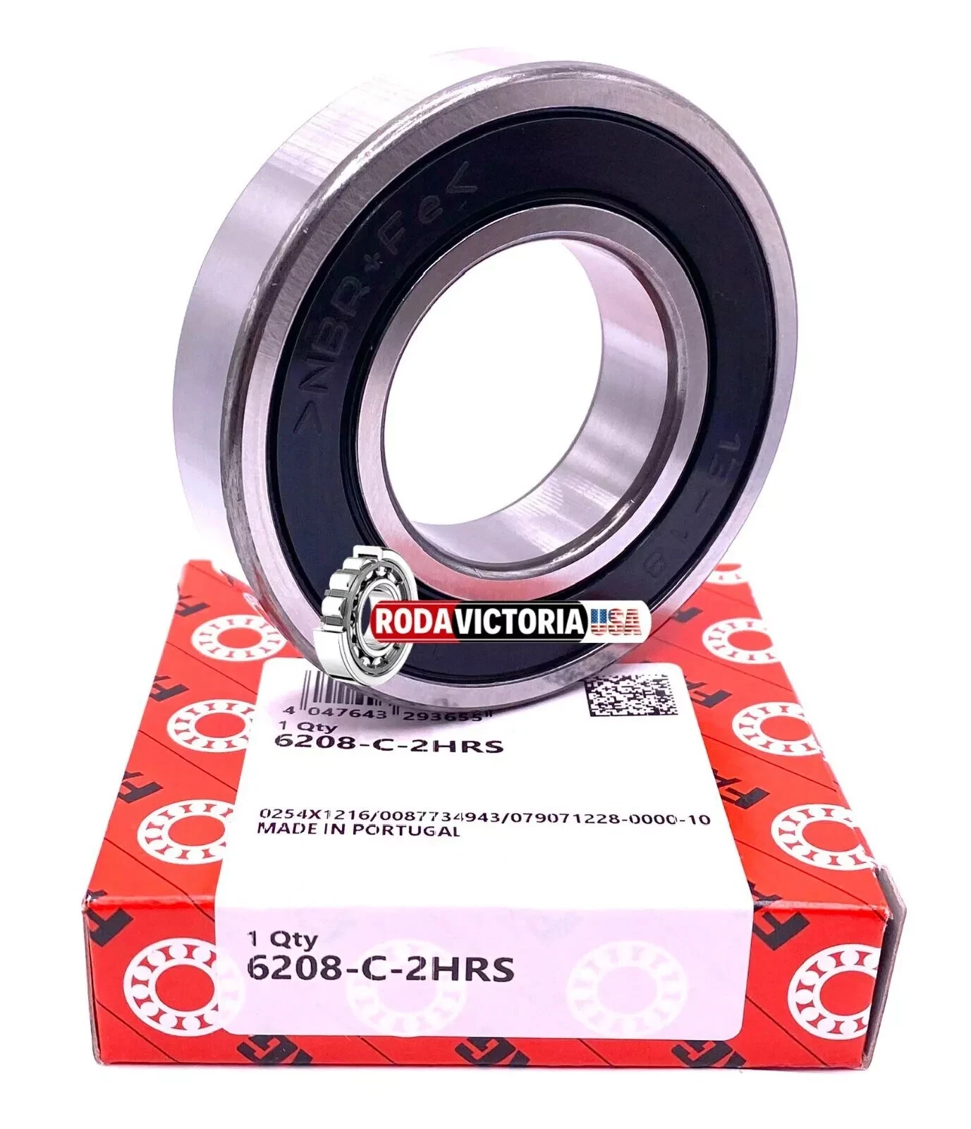 FAG 6208 2RS DEEP GROOVE BALL BEARING, RUBBER SEALED 40x80x18mm. - Image 2