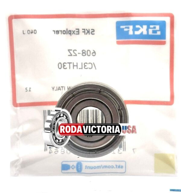 SKF 608 2Z C3 DEEP GROOVE BALL BEARING, METAL SHIELDED 8x22x7 mm - Image 2