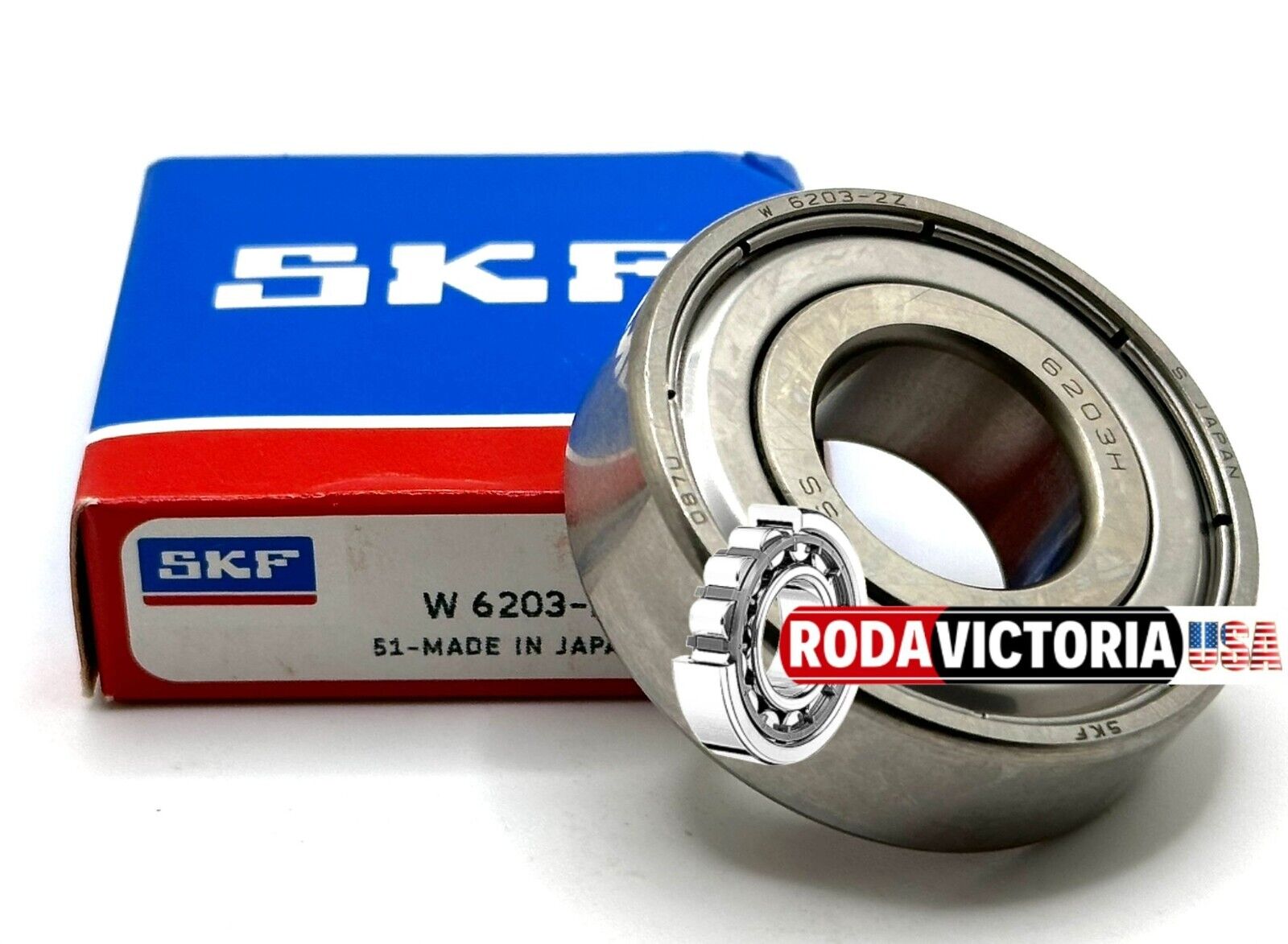 SKF W6203 ZZ Deep Groove Ball Bearing, Metal Shielded 17x40x12 mm - Image 3
