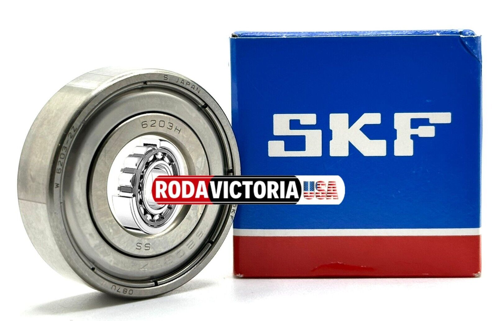 SKF W6203 ZZ Deep Groove Ball Bearing, Metal Shielded 17x40x12 mm