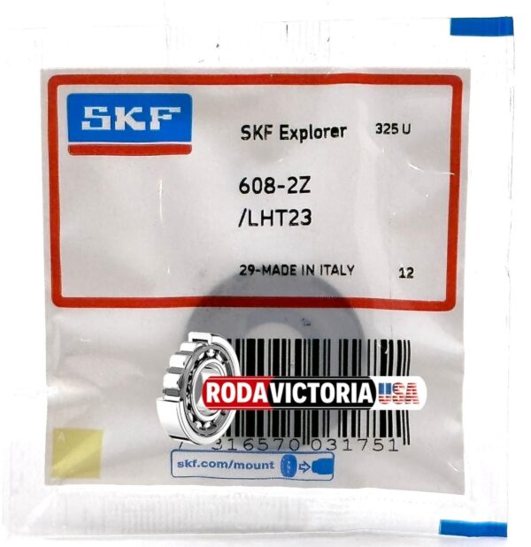 SKF 608 ZZ C3/LHT23 Deep Groove Ball Bearing, Metal Shielded 8x22x7 mm