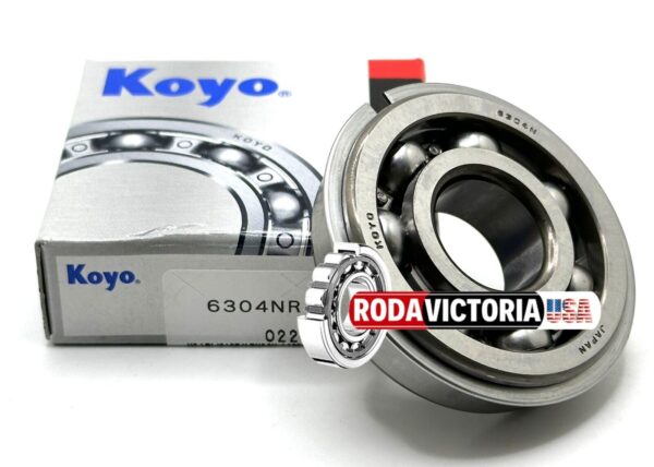 KOYO 6304 NR C3 Deep Groove Ball Bearing, Open, No Seals + Snap Ring 20x52x15 mm.